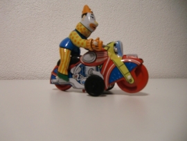 Blik Speelgoed motor met clown