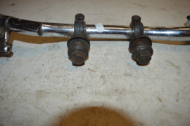 Stuur chroom gas/handels/stroppen/schakelaar lengte 67 cm/22 mm