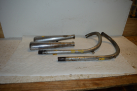 Matchless/AJS Twin uitlaatbochten/dempers set/38mm