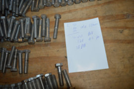RVS Bouten lengte 50/60/70 mm/M 12 diameter