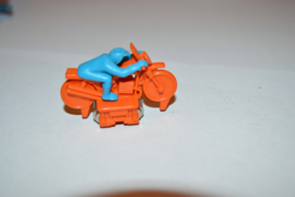 Motorfiets oranje mini model