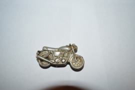 Motorfiets zilver kleur mini model