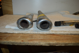 Matchless/AJS Twin uitlaatbochten/dempers set/38mm