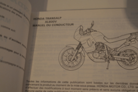 Honda manual Transalp XL600V 1988