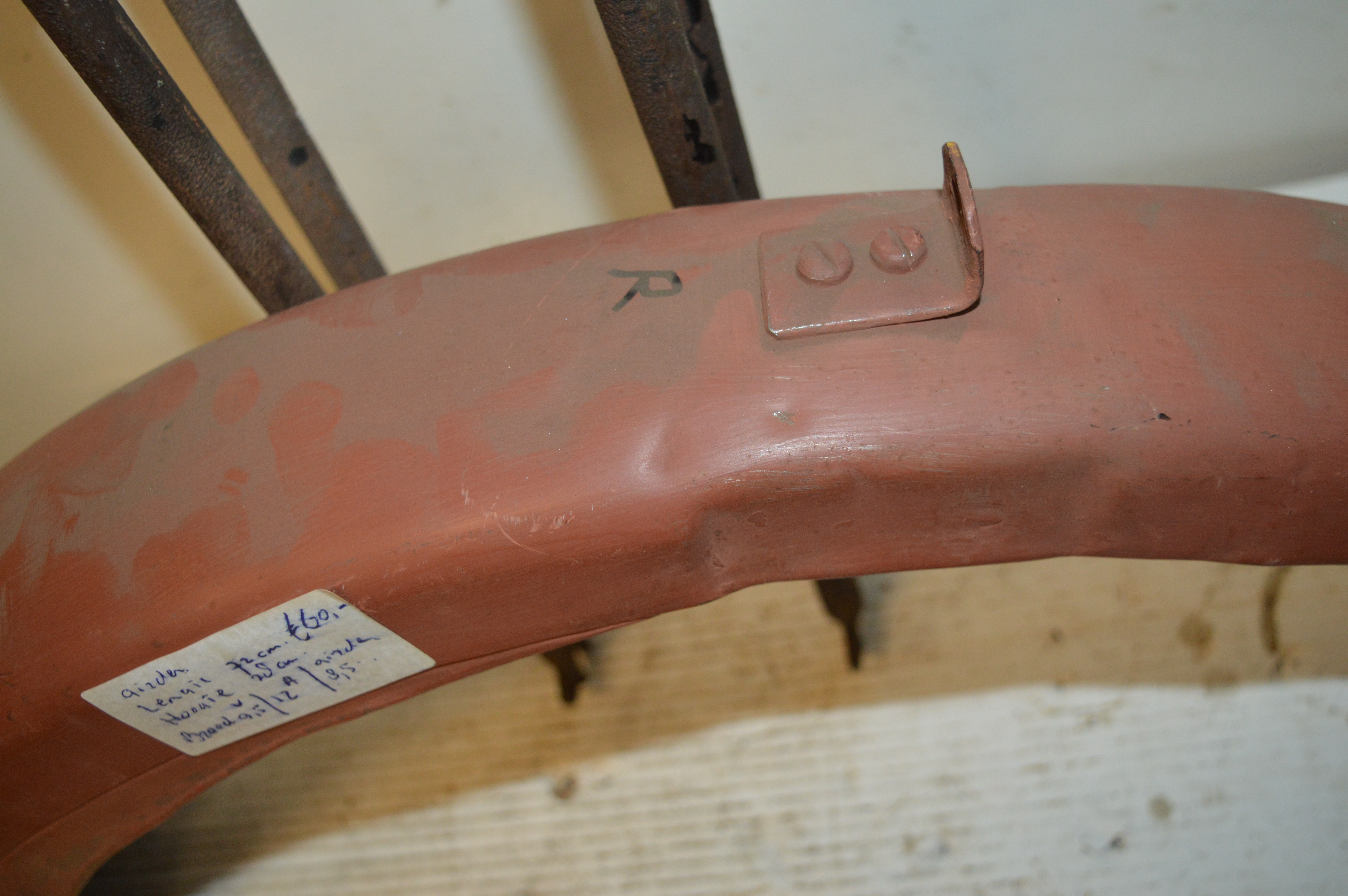 Spatbord voor Girder fork lengte 72 cm
