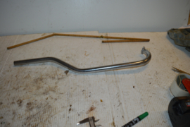 Zundapp uitlaat bocht lengte 59 cm/buitenmaat 22 mm