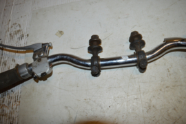 Stuur chroom gas/handels/stroppen/schakelaar lengte 67 cm/22 mm