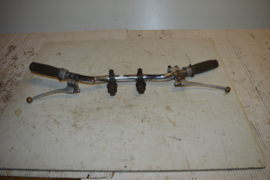 Stuur chroom gas/handels/stroppen/schakelaar lengte 67 cm/22 mm