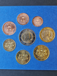 Luxury euro setje Letland 2014 UNC met extra € 2 met emaille laag