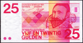 Nederland 25 Gulden bankbiljet 1971 NR 84-1  kwaliteit ZF
