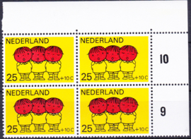 Plaatfout  935 P1 Postfris in blok van 4 Cataloguswaarde 15.00