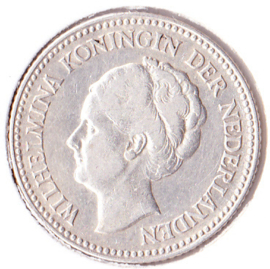 Nederland ½ gulden Zilver 1928 Koningin Wilhelmina ZF