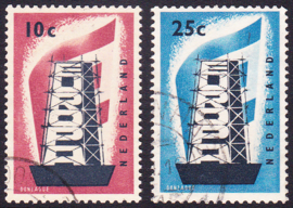 NVPH  681-682 Europazegels 1956 Gebruikt