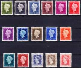 NVPH  474-489 Wilhelmina Hartz 1948 Postfris  Cataloguswaarde 195.00