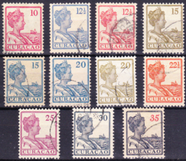 NVPH 57-67 Koningin Wilhelmina  Gestempeld Cataloguswaarde: 37,50