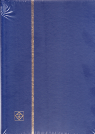Leuchtturm stockboek 64 pagina wit met tussenstrook, kaft blauw