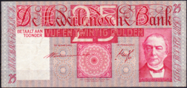 Nederland 25 Gulden bankbiljet 1931 NR 76-2  kwaliteit ZF+ MEV