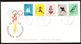 FDC E26  Olympiade 1956 Uitgegumd adres met dichte klep