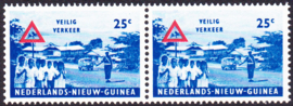 Plaatfout Ned. Nieuw Guinea 73 PM6 in paar Postfris