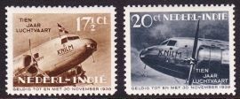 NVPH 239-240 10 jaar Indische Luchtvaart Postfris cataloguswaarde: 5,00