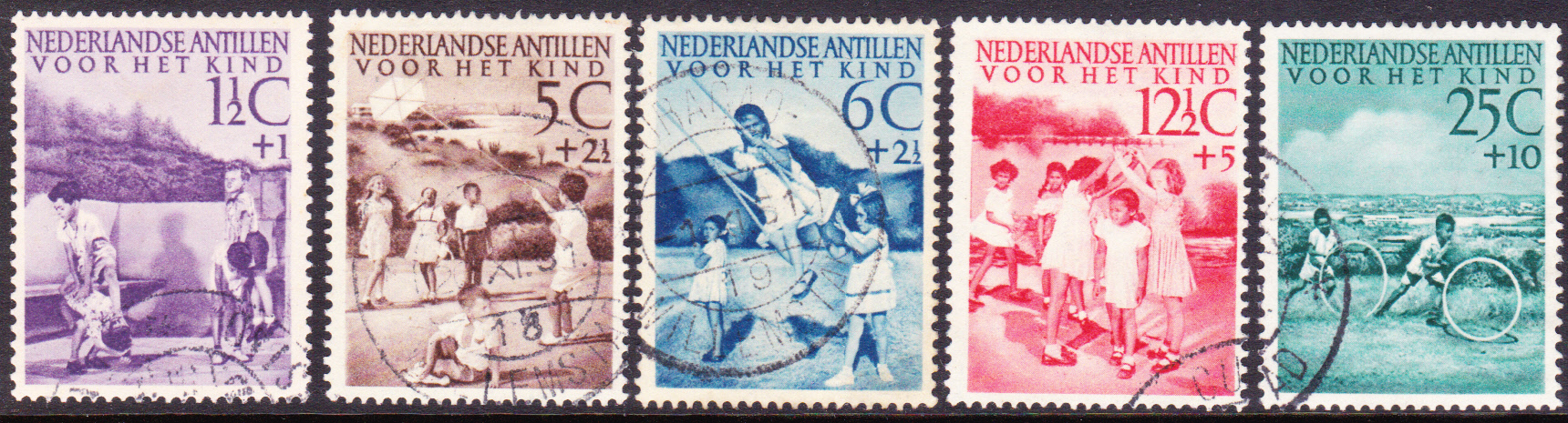 NVPH 234-238 Kinderzegels 1951 gestempeld