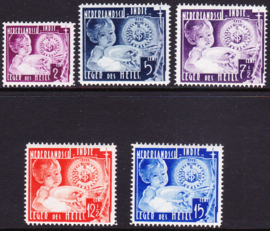 NVPH 221-225 Leger des Heils Postfris cataloguswaarde: 25,00