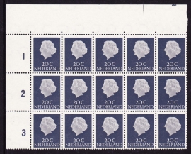 Plaatfout  621 P in veldeel van 15  Postfris  A-0191