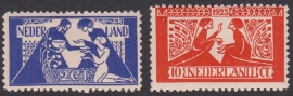 NVPH   134-135 Tooropzegels Ongebruikt  Cataloguswaarde 45.00  E-4370