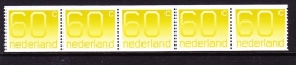 Rolzegel 1115R strip van 5 Postfris E-3159