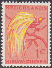 Plaatfout Ned. Nieuw Guinea 25 PM4 Postfris