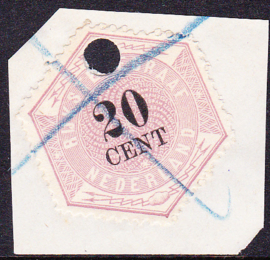 NVPH TG6 Telegram  Gebruikt op deel formulier!  Cataloguswaarde --.--