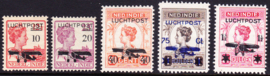 NVPH LP1-LP5 luchtpost opdrukken Postfris cataloguswaarde: 80,00
