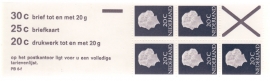 Postzegelboekje  6fFQ   + poot links boven Smal (S) Postfris  Cataloguswaarde 30,00++  A-0382