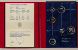 Jaarset 1983 Koninklijke Ned. Munt in blauwe boekvorm PROOF
