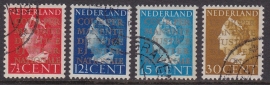 NVPH  D16a-19a Dienstzegels 2e druk gebruikt Cataloguswaarde 40.00 A-0735