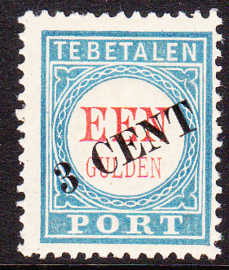 Port P27 TYPE II Overdruk van de 1 gulden Ongebruikt cataloguswaarde 50.00