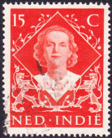 Ned. Indie plaatfout 349 P gebruikt Cataloguswaarde 10,00