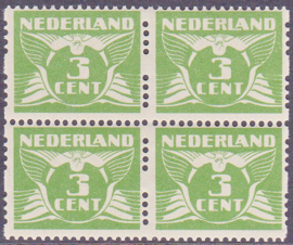 Plaatfout 175a PM18 op Roltanding R20 Postfris in blok van 4 E-6698