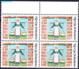 Plaatfout  1080 PM Postfris in blok van 4 Cataloguswaarde 16,00