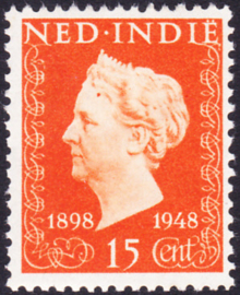 Ned. Indie plaatfout 347 P Ongebruikt Cataloguswaarde 10,00