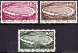 NVPH 309-311 ''Opening Stadion Paramaribo'' Ongebruikt cataloguswaarde: 42,00