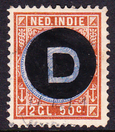 NVPH D7H Handstempel opdruk Dienst Gebruikt cataloguswaarde: 90.00  