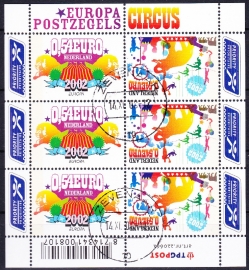 NVPH V2099-2100 Europa Circus  2002  Gestempeld cataloguswaarde 9,00 A-0546