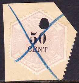 NVPH TG9 Telegram  Gebruikt op deel formulier!  Cataloguswaarde --.--