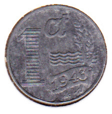 Nederland 1 cent 1943 Zink (P)