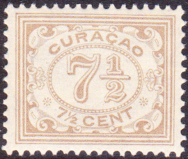 NVPH  54A Cijferzegel Vürtheim Grijsbruin Postfris Cataloguswaarde 9,00