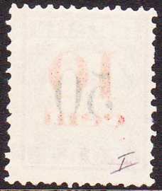 NVPH P16 Hulpuitgifte ''overdruk in rood'' TYPE I Ongebruikt Cataloguswaarde: 175.00