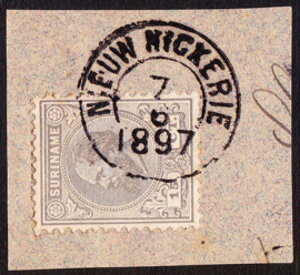 NVPH 8C met volledig stempel Nieuw Nickerie 7-6-1897