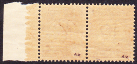 NVPH 117B Hulpuitgifte enkelvoudige druk met gom in paar POSTFRIS Cataloguswaarde 150,00