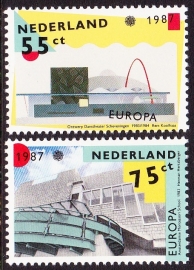 NVPH 1376-1377 Europa Moderne Architectuur Postfris